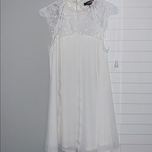 Lulus White Lace detailing dress